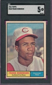 SHARP VIVID SGC 5 EX FRANK ROBINSON HOF 1961 TOPPS #360 GRADED VINTAGE MLB TPHLC - Picture 1 of 4