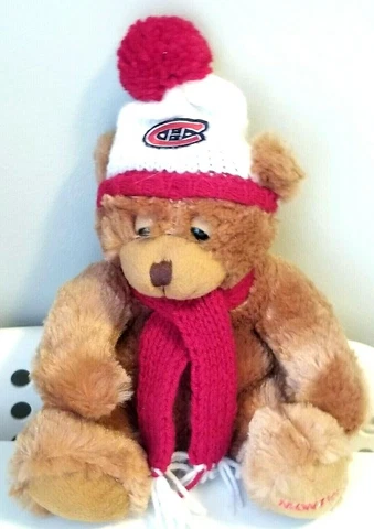 Collectible Plush NHL Teddy Bear Mascot Montreal Canadiens Stuffed Toy !0" Sit Cover