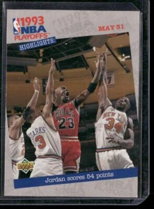 1993-94 Upper Deck #193 Jordan Scores 54 Points - Picture 1 of 2