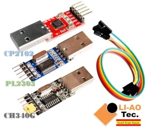 3pcs USB to TTL Module 1pc PL2303 + 1pc CP2102 + 1pc CH340 USB UART Module - Foto 1 di 6