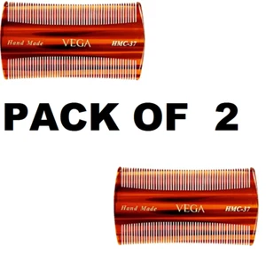 Vega Lice Hair Comb,Handmade, Hair Comb Brand)For Men and Women PACK OF  2 - Picture 1 of 7