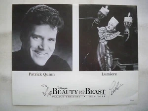 PATRICK QUINN Autographed 8 x 10 Black & White Photo BEAUTY & THE BEAST 1996 - Picture 1 of 1