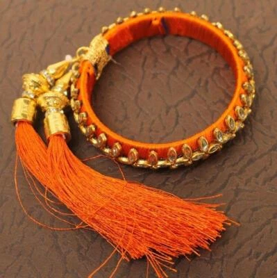 Pulsera Ajustable Hilo Envuelto Latkan Set Fiesta Boda Multicolor Foto 1 de 4