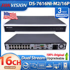 US Stock Hikvision DS-7616NI-M2/16P 16CH 16PoE 2SATA Ultra 8K NVR 32MP 256Mbps