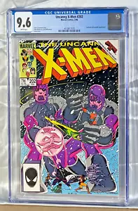 Uncanny X-Men #202 CGC 9.6 ❄️Pagine BIANCANEVE❄️ 1986 Beyonder & Sentinels App - Foto 1 di 5