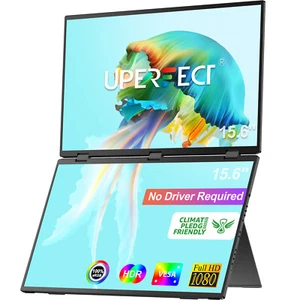 15,6 Zoll 1080P Dual Tragbarer Monitore Faltbarer Triple Laptop Screen Extender - Afbeelding 1 van 10