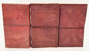 Most selling mix leather diary pattern vintage style lot of 3 - Picture 1 of 4