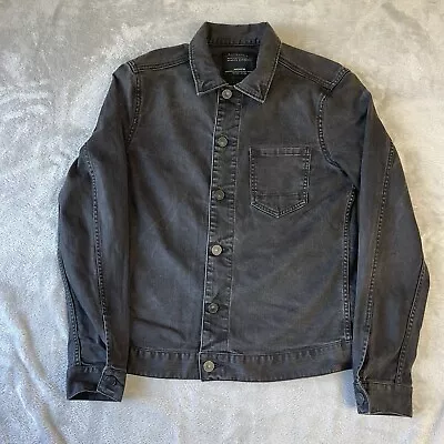 Chaqueta vaquera All Saints Baxter negra lavada talla S/M para hombre Foto 1 de 4