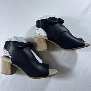 BUONA SCELTA sandalo donna nero imbottito Kimora punta tonda tacco a blocco slingback 8 - Foto 1 di 4