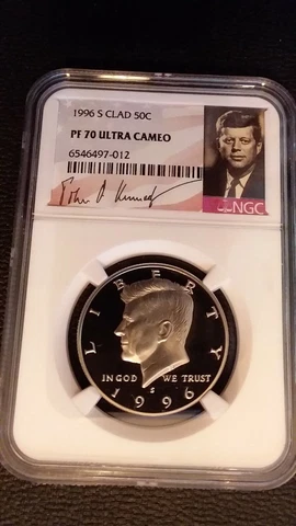1996-S CLAD NGC PF70 ULTRA CAMEO KENNEDY HALF *** RARE PERFECT UCAM PROOF *** Cover