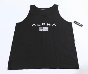 CHIC NYC Women's Alpha Print Sleeveless Basic Tank Top LV5 Black Large NWT - Picture 1 of 5