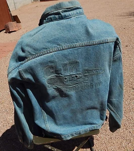 Chaqueta Denim USAF C-17 Globemaster III Con Botones C-17 Y Emblema, Grande - Imagen 1 de 10