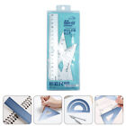  Aluminum Alloy Student Ruler Set Pupils Child Protractor for Geometry Portable