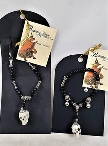 Bethany Lowe TOTENKOPF Armband & Halskette Halloween Kostüm Zubehör Gothic - Bild 1 von 2