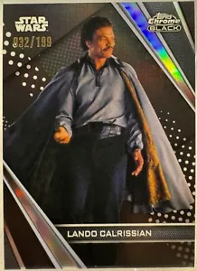 2023 Star Wars Chrome Black, Lando Calrissian (8) Refractor Parallel Card 32/199 - Picture 1 of 2