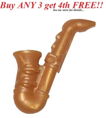 ☀️NEW Lego Minifig Musican Pearl Gold Saxophone music instrument jazz player  - Image 1 of 3