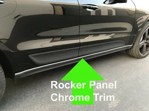 FOR JAGUARmodels ROCKER PANEL Body Side Molding CHROME Trim 2pc 2000-2018 - Picture 1 of 3