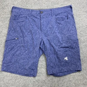 Pantaloncini Eddie Bauer uomo 40 blu topografia prima salita escursionismo cargo performance - Foto 1 di 9