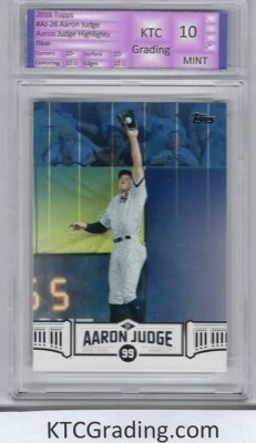 2018 Topps #AJ-26 Aaron Judge Highlights Blue Graded 10- MINT KTCGrading - Image 1 of 2