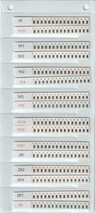 [640pcs] 1206 SMD KIT RESISTOR 1K-9K1 32 VALUES x 20pcs - Picture 1 of 2