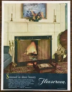 1948 Flexscreen Kaminschirm Druck Werbung schiere Schönheit Bennett-Ireland Norwich NY - Bild 1 von 1