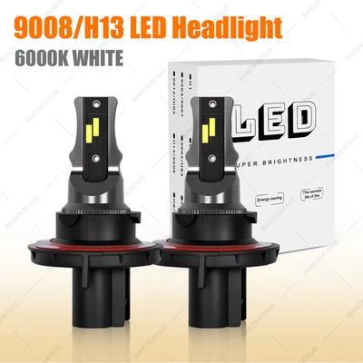 2X H13 9008 LED Headlight High Power Bulbs Kit For DODGE GRAND CARAVAN 2008-2010 - Image 1 of 4