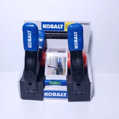 Kobalt  4 Piece Multipurpose 2 Clamps Level and String Set new - Imagem 1 de 2