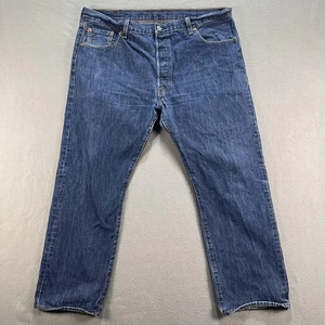 Levis 501 Jeans Mens 40x29 Blue Denim Straight Leg Button Fly Waterless 4619 - Picture 1 of 12