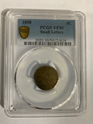 1858 Flying Eagle Cent 1C Small Letters PCGS VF30 54121614 - Image 1 of 2