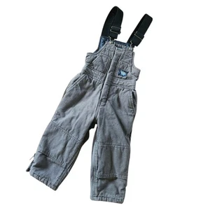 Walls Blizzard Pruf Quilt Lined Bibs Kids Size 4 5 Brown Overalls Insulated - Picture 1 of 10