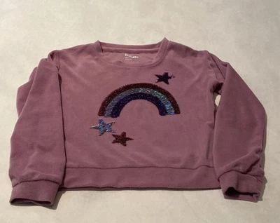 Epic Threads Girls Flip Sequence Purple Soft Sweater Size S - Image 1 of 3