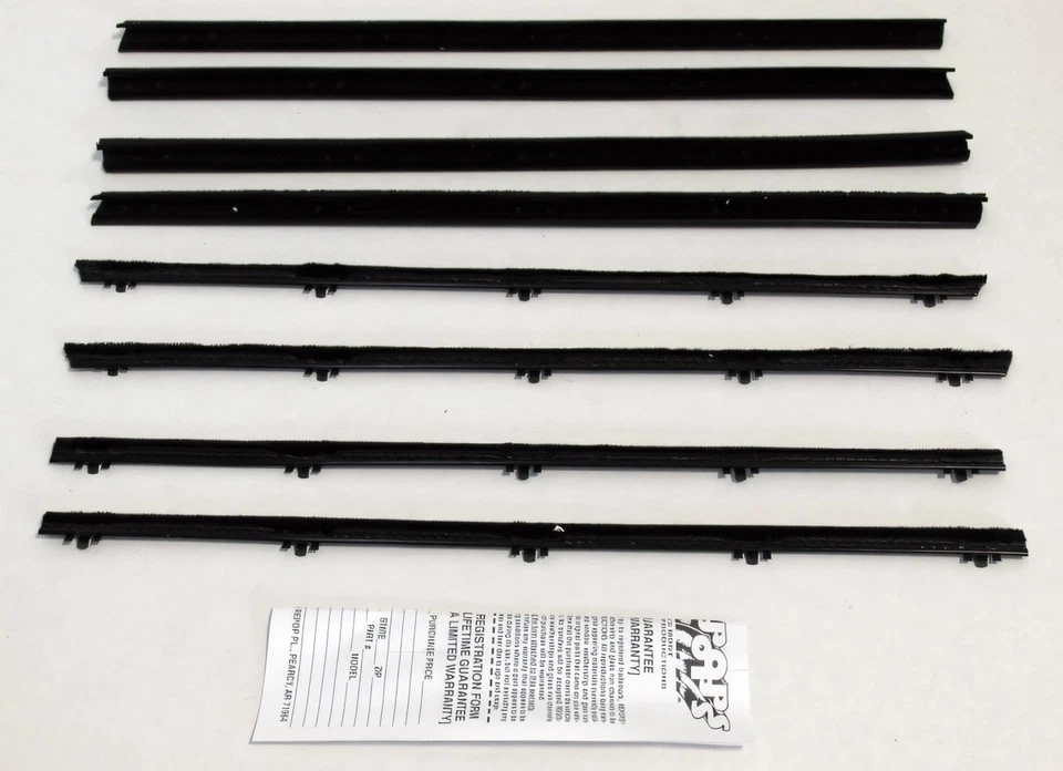 Barredores de ventanas Chrysler Dodge Plymouth carrocería B 1966-1970 sedán de 4 puertas auténtico 8 un. Foto 1 de 4