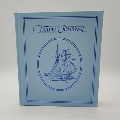 Vtg 1980 Hallmark Travel Journal Blue Sailing Ship Cover NOS UNUSED - Image 1 of 4
