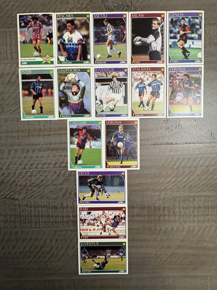 1992 Score Italian Soccer Cards Base Set 15 Card Lot - Image 1 of 1