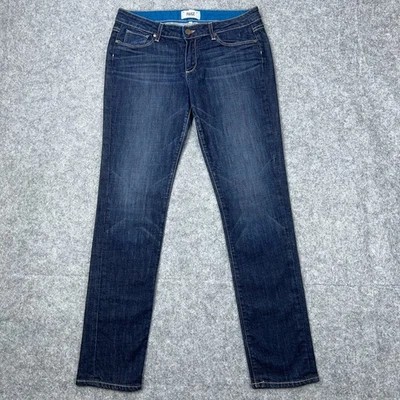 Paige Jeans Womens 29 Jimmy Jimmy Skinny Blue Dark Wash Stretch Denim Pants USA - Image 1 of 4