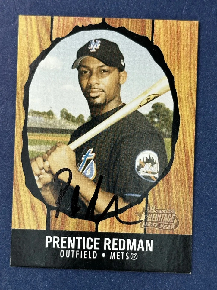 Prentice Redman Autograph Signed 2003 Bowman Heritage Mets - Image 1 of 1