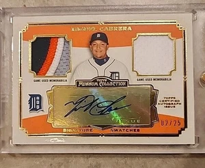 2013 Topps Museum Collection Triple Crown Miguel Cabrera /25 SICK Patch Multi  - Picture 1 of 9