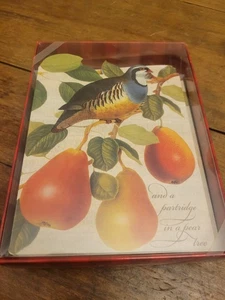 Vintage Weihnachtskarten Rebhuhn im Birnbaum 18 insgesamt ungeöffnet  - Bild 1 von 4