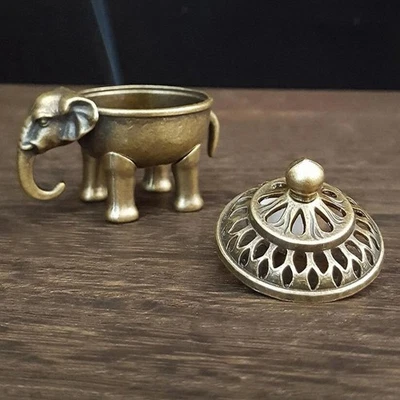 Incense Burner Catcher Retro Ornament for Metal Elephant Incense Holder Coil - image 1 of 4