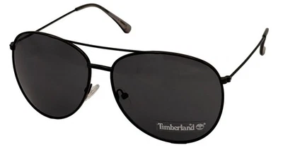 Gafas de sol Timberland para hombre de metal negro aviador lentes de humo sólido TB7181 1A Foto 1 de 4