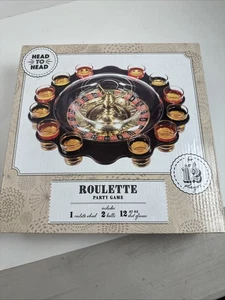 Casino Shot Glass Roulette Drinking Game Set With 12 Shot Glasses - Picture 1 of 5