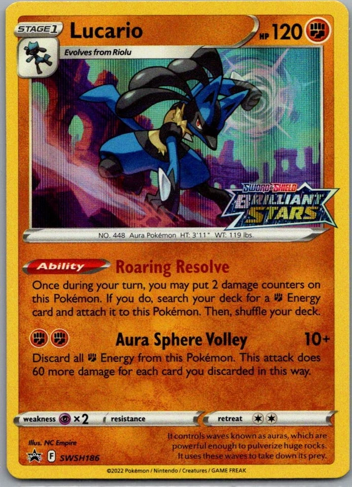 Lucario Promo SWSH: Sword & Shield Promo Cards SWSH186 NM - Image 1 of 2