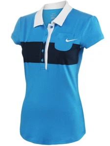 Mädchen Damen Nike Tennis Badminton Squash Polo Tee T-Shirt neu mit Etikett. große L Lge NEU - Bild 1 von 2