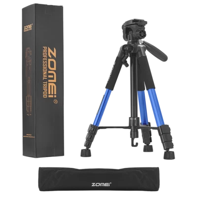 ZOMEI Q111 Professional Portable Travel Camera Tripod For Camcorder DSLR Blue - Image 1 of 4