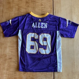 NFL MINNESOTA VIKINGS JARED ALLEN #69 Reebok Jersey - Kids Size Large (7) - Picture 1 of 11