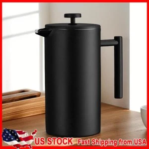 Stainless Steel French Press Coffee Maker 1000ml Tea Brewer Easy Press Tea Pot - Picture 1 of 10