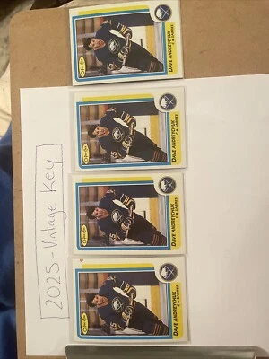 Dave Andreychuk 1986-87 O-Pee-Chee #16 - Buffalo Sabres X 4 Cards - Image 1 of 4