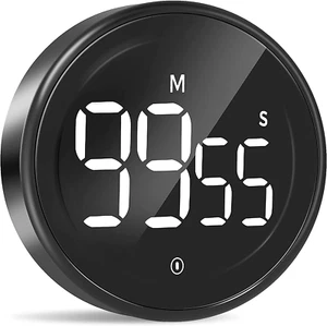 Digital Kitchen Timer, Magnetic Countdown Countup Timer with Large LED Display, - Picture 1 of 12