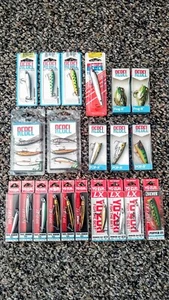 Rebel Yo-Zuri Bass Trout Fishing Lot Pop-R Frog-R Yo Zuri Pin's Minnow 25 Lures - Picture 1 of 3