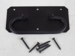 large black iron rustic rectangle chest handle,drawer pull,Superior Brass 2055 - Picture 1 of 3